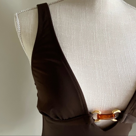 JCrew Brown Tankini Top, Medium - Picture 12 of 16